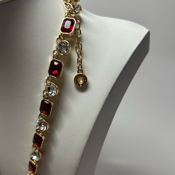 Anne Klein Burgundy and Gold Necklace - Picture 7 of 9